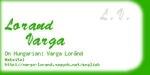 lorand varga business card